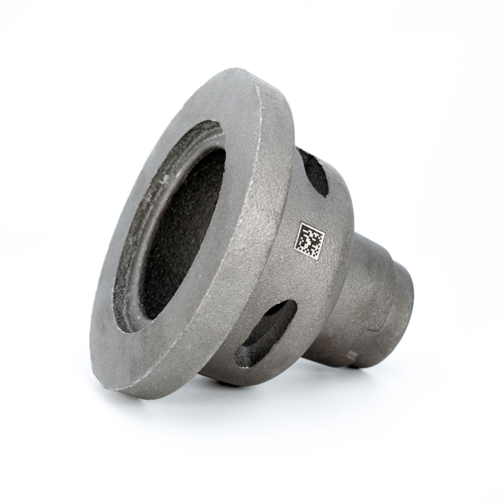 Metallo_Automotive_Imbuto_DataMatrix-1024x1024 From Dot Peen to Laser: The Technological Transition in the Aerospace Industry.