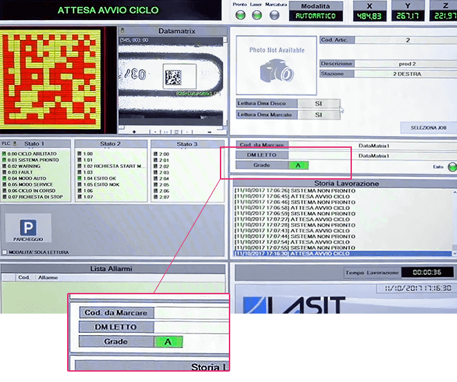 dmx-lettura-grade-software When laser marking becomes an intelligent node in the production line
